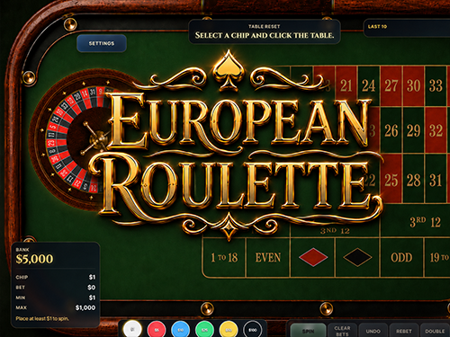 Jeu de table roulette européenne