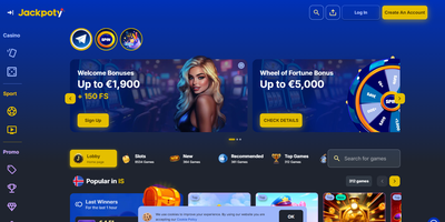 Jackpoty websted forhåndsvisning