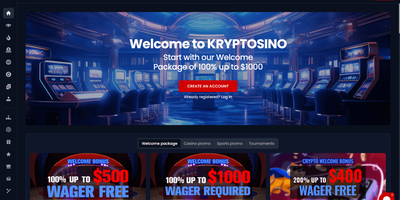 Kryptosino predogled spletnega mesta