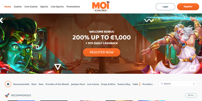 Aperçu du site MoiCasino