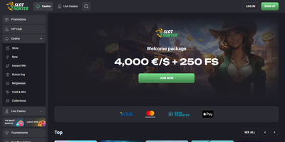 Aperçu du site SlotHunter